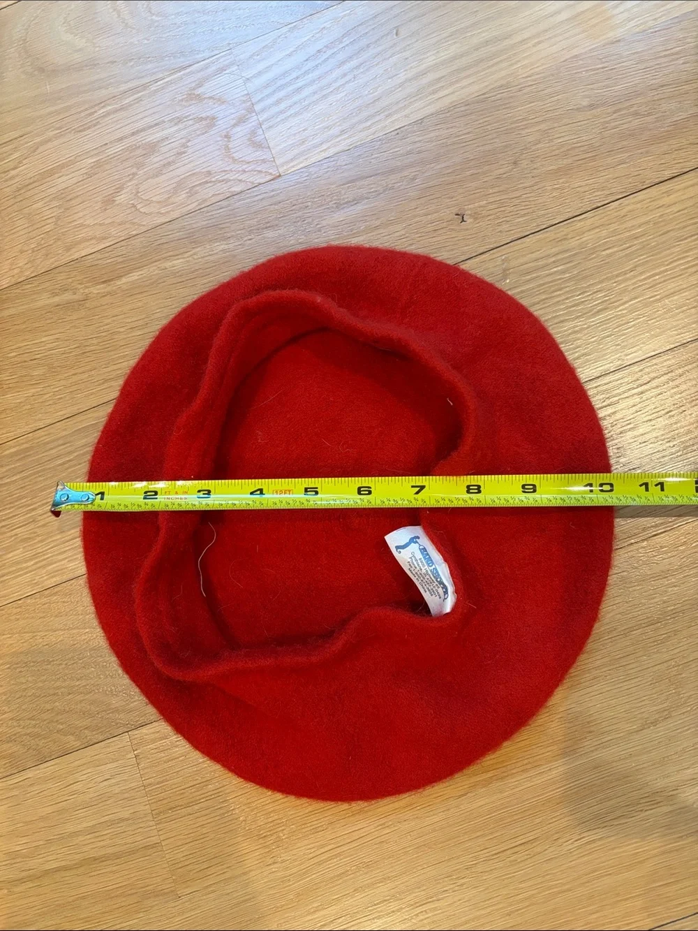 Vtg Rand Shoppe Red Beret 100% Wool OS